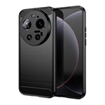 Xiaomi 17 Ultra GIGAPACK Szilikon telefonvédő ütésállóság, karbon minta, FEKETE