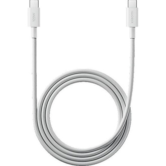 Xiaomi 6A Braided USB-C - USB-C M/M töltőkábel 1m fehér