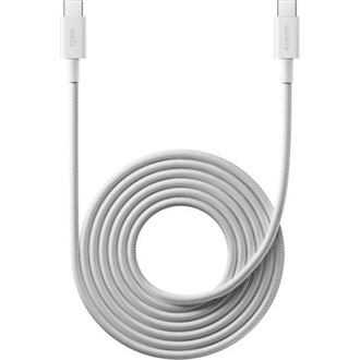 Xiaomi 6A Braided USB-C - USB-C M/M töltőkábel 2m fehér