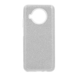 Xiaomi Mi 10T Lite 5G Gigapack szilikon telefonvédő műanyag belső, csillogó hátlap, EZÜST