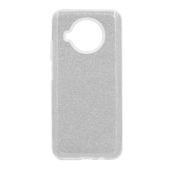 Xiaomi Mi 10T Lite 5G Gigapack szilikon telefonvédő műanyag belső, csillogó hátlap, EZÜST