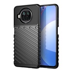 Xiaomi Mi 10T Lite 5G Gigapack szilikon telefonvédő ütésállóság, dombor minta, FEKETE