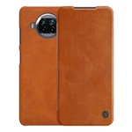 Xiaomi Mi 10T Lite 5G NILLKIN QIN tok álló, bőr hatású FLIP, kártyazseb, BARNA