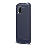 Xiaomi Mi 10 Lite 5G Gigapack szilikon telefonvédő ütésállóság, karbon minta, SÖTÉTKÉK