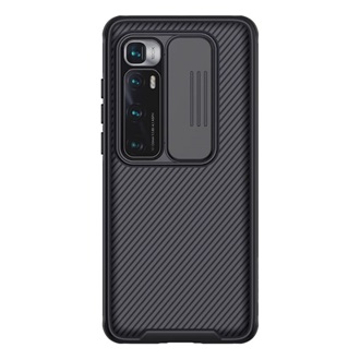 Xiaomi Mi 10 Ultra NILLKIN CAMSHIELD PRO szilikon telefonvédő ütésállóság, csíkos, FEKETE