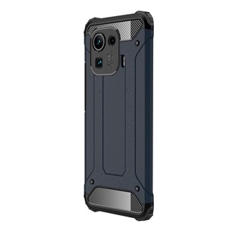 Xiaomi Mi 11 Pro 5G Gigapack Defender szilikon telefonvédő ütésállóság, fémhatás, SÖTÉTKÉK