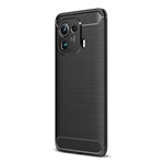 Xiaomi Mi 11 Pro 5G Gigapack szilikon telefonvédő ütésállóság, karbon minta, FEKETE