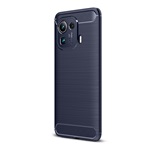 Xiaomi Mi 11 Pro 5G Gigapack szilikon telefonvédő ütésállóság, karbon minta, SÖTÉTKÉK