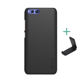 Xiaomi Mi 6 NILLKIN SUPER FROSTED műanyag telefonvédő gumírozott, érdes felület + asztali tartó, FEKETE