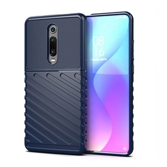 Xiaomi Mi 9T GIGAPACK szilikon telefonvédő ütésállóság, dombor minta, SÖTÉTKÉK