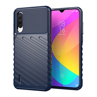 Xiaomi Mi A3 GIGAPACK szilikon telefonvédő ütésállóság, dombor minta, SÖTÉTKÉK