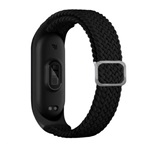 Xiaomi Mi Band 5 Gigapack pótszíj egyedi méret, szőtt minta, FEKETE
