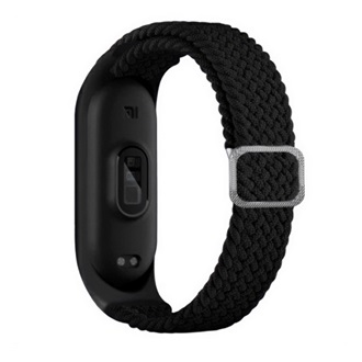 Xiaomi Mi Band 5 Gigapack pótszíj egyedi méret, szőtt minta, FEKETE