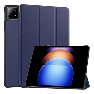 Xiaomi Pad 6S Pro Gigapack Tok álló, bőr hatású aktív FLIP, asztali tartó, SÖTÉTKÉK