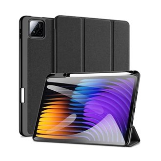 Xiaomi Pad 7 Pro DUX DUCIS DOMO tok álló, bőr hatású aktív FLIP, ceruza tartó, FEKETE