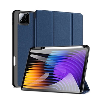 Xiaomi Pad 7 Pro DUX DUCIS DOMO tok álló, bőr hatású aktív FLIP, ceruza tartó, SÖTÉTKÉK