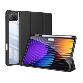 Xiaomi Pad 7 Pro DUX DUCIS TOBY tok álló, bőr hatású aktív FLIP, ceruza tartó, FEKETE