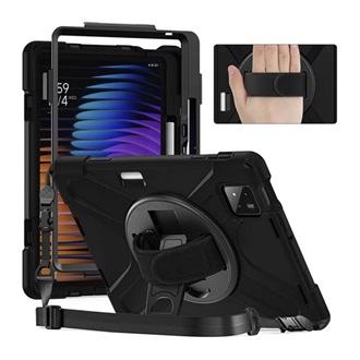 Xiaomi Pad 7 Pro GIGAPACK Defender műanyag telefonvédő ütésállóság, vállpánt, FEKETE