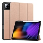 Xiaomi Pad 7 Pro GIGAPACK Tok álló, bőr hatású aktív FLIP, ceruza tartó, ROZÉARANY