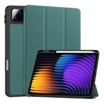 Xiaomi Pad 7 Pro GIGAPACK Tok álló, bőr hatású aktív FLIP, ceruza tartó, SÖTÉTZÖLD