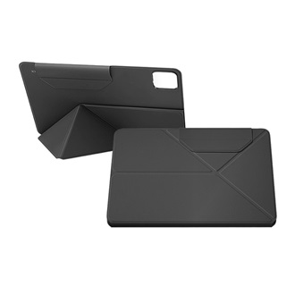 Xiaomi Pad 8 Pro / Pad 8 / Pad 7 Pro XIAOMI tok álló, bőr hatású aktív FLIP, asztali tartó, SÖTÉTSZÜRKE