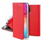 Xiaomi Poco C40 Gigapack tok álló, bőr hatású FLIP, rombusz, PIROS