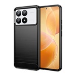 Xiaomi Poco F6 Pro 4G Gigapack Szilikon telefonvédő ütésállóság, karbon minta, FEKETE