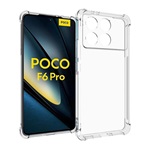 Xiaomi Poco F6 Pro 4G Gigapack Szilikon telefonvédő ütésállóság, légpárnás sarok, ÁTLÁTSZÓ
