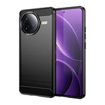 Xiaomi Poco F7 Pro GIGAPACK Szilikon telefonvédő ütésállóság, karbon minta, FEKETE