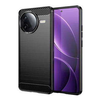 Xiaomi Poco F7 Pro GIGAPACK Szilikon telefonvédő ütésállóság, karbon minta, FEKETE