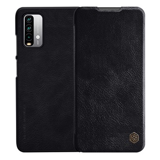 Xiaomi Poco M3 NILLKIN QIN tok álló, bőr hatású FLIP, kártyazseb, FEKETE