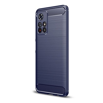 Xiaomi Poco M4 Pro 5G Gigapack szilikon telefonvédő ütésállóság, karbon minta, SÖTÉTKÉK