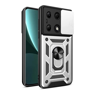 Xiaomi Poco M6 Pro 4G Gigapack Defender szilikon telefonvédő ütésállóság, kameravédő, EZÜST