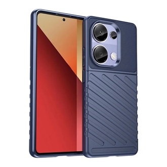 Xiaomi Poco M6 Pro 4G Gigapack Szilikon telefonvédő ütésállóság, dombor minta, SÖTÉTKÉK