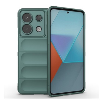 Xiaomi Poco X6 5G GIGAPACK Szilikon telefonvédő ütésállóság, 3D, SÖTÉTZÖLD