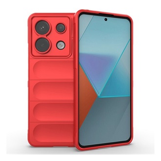 Xiaomi Poco X6 5G Gigapack Szilikon telefonvédő ütésállóság, 3D, PIROS