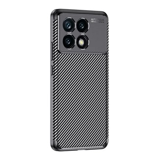 Xiaomi Poco X6 Pro 5G Gigapack Szilikon telefonvédő ütésállóság, karbon minta, FEKETE
