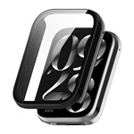 Xiaomi Smart Band 10 Pro NFC GIGAPACK Műanyag keret BUMPER, ütésállóság + kijelzővédő üveg, FEKETE