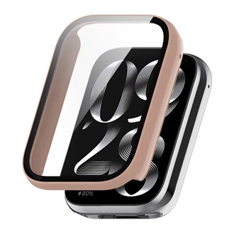 Xiaomi Smart Band 10 Pro NFC GIGAPACK Műanyag keret BUMPER, ütésállóság + kijelzővédő üveg, RÓZSASZÍN