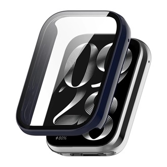 Xiaomi Smart Band 10 Pro NFC GIGAPACK Műanyag keret BUMPER, ütésállóság + kijelzővédő üveg, SÖTÉTKÉK