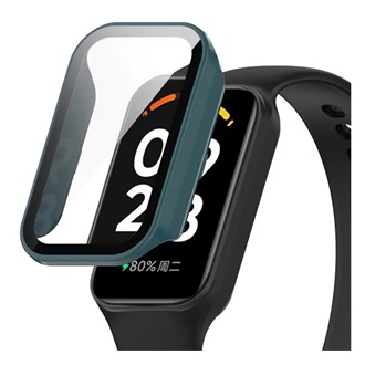 Xiaomi Smart Band 8 Active Gigapack Műanyag keret ütésállóság + kijelzővédő üveg SÖTÉTZÖLD