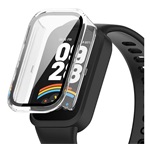 Xiaomi Smart Band 9 Active GIGAPACK Műanyag keret BUMPER, ütésállóság + kijelzővédő üveg, ÁTLÁTSZÓ