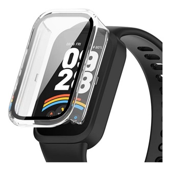 Xiaomi Smart Band 9 Active GIGAPACK Műanyag keret BUMPER, ütésállóság + kijelzővédő üveg, ÁTLÁTSZÓ