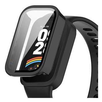 Xiaomi Smart Band 9 Active GIGAPACK Műanyag keret BUMPER, ütésállóság + kijelzővédő üveg, FEKETE