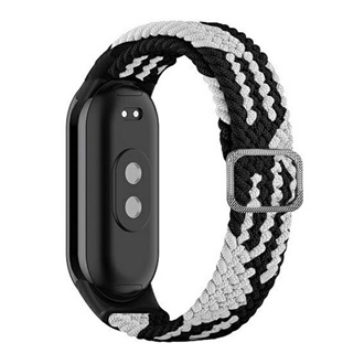 Xiaomi Smart Band 9 GIGAPACK Pótszíj egyedi méret, szőtt minta, FEKETE/FEHÉR