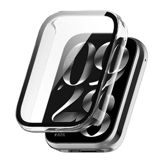 Xiaomi Smart Band 9 Pro GIGAPACK Műanyag keret BUMPER, ütésállóság + kijelzővédő üveg, ÁTLÁTSZÓ
