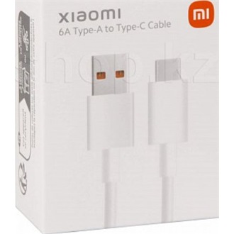 XIAOMI adatkábel (USB - Type-C, 6A, PD gyorstöltő, 100cm) FEHÉR (Gigapack csomagolás)