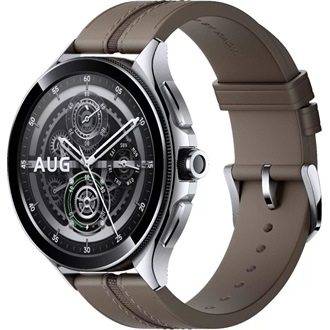 Xiaomi Watch 2 Pro okosóra ezüst (bőr szíj)