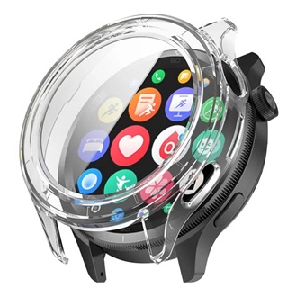 Xiaomi Watch S4 GIGAPACK Műanyag keret BUMPER, ütésállóság + kijelzővédő üveg, ÁTLÁTSZÓ