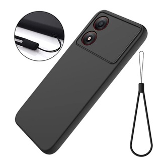 ZTE Blade A34 4G GIGAPACK Szilikon telefonvédő matt, prémium + kézpánt, FEKETE